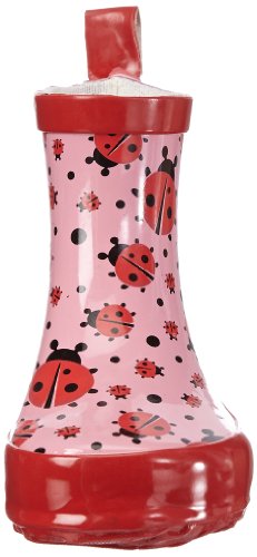 Playshoes Bota de Agua Mariquitas, Botas de Goma de Caucho Natural para Niñas, Rosa (Rosa 14), 21 EU