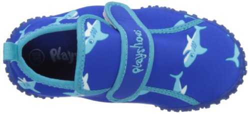 Playshoes Zapatillas de Playa con protección UV Tiburón, Zapatos de Agua Unisex Niños, Azul (Blau 7), 22/23 EU