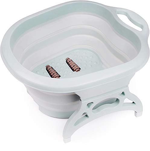 Plegable Spa de Pies con Rodillos de Masaje - Portátil y Ahorrador de Espacio - Ligero y Resistente - Pedicura, Desintoxicación - Relajante y Calmante.