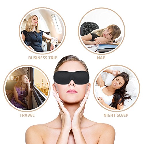 Plemo EM-452 - Antifaces para Dormir, adecuados para acostarse y Viajar, diseño sin Nariz