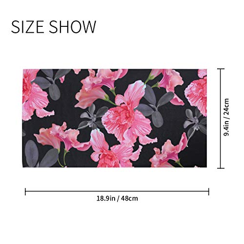 Plsdx Rododendro Colorida Flor Elástica Cintas Cabeza Envoltura Cabeza Deportes Sweatband Mascarilla Bufanda mágica Accesorios para Cabello Bandas Lazos para Mujeres Chicas Correr Fitness Yoga