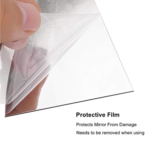 Pluma Brillante Etiqueta de La Pared Espejo, 3D Moderno Decorativo Espejo Extraíble Arte de la Pared para la Sala de Estar Dormitorio Oficina Decoración del Hogar 73x18 cm