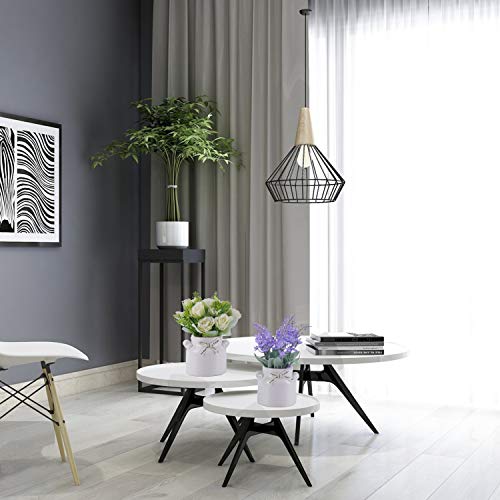 PNNP Pequeña Flores Artificiales Decoracion, Plantas Artificiales Decorativas Cerámica en Macetas 6Pcs, Planta Artificial Adecuado para El Hogar Oficina Decoración Baño Cocina Balcón