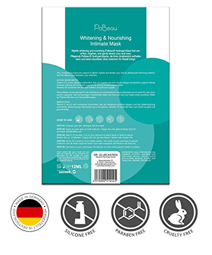 Pobeau Hidrogel Mascarilla íntima | 12 ml | para Manchas Oscuras en la Piel: Aligeramiento e Hidratación. Suave Efecto Blanqueador. También es Adecuado para Axilas, Codos y Mucho Más