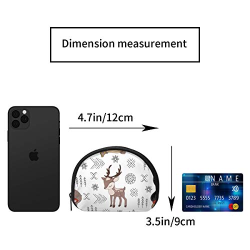 Pocahontas Ciervos Dibujos Animados Cultura nativa Americana patrón sin Costuras Mujeres niñas Shell cosmético Maquillaje Bolsa de Almacenamiento al Aire Libre Compras Monedero Organizador de Cartera