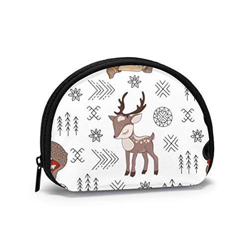 Pocahontas Ciervos Dibujos Animados Cultura nativa Americana patrón sin Costuras Mujeres niñas Shell cosmético Maquillaje Bolsa de Almacenamiento al Aire Libre Compras Monedero Organizador de Cartera