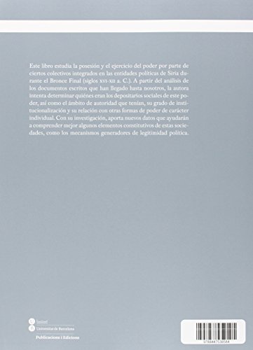 Poderes colectivos en la Siria del Bronce Final (BARCINO. MONOGRAPHICA ORIENTALIA)