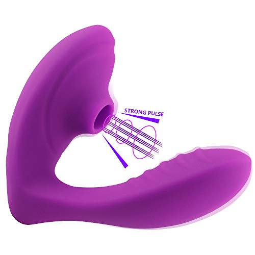 Poderoso Masajeador Tecnologia PLUS, 10 Modos de Succión, estimula el clitoris y el Punto G, Silicona Suave, Impermeable, Carga USB