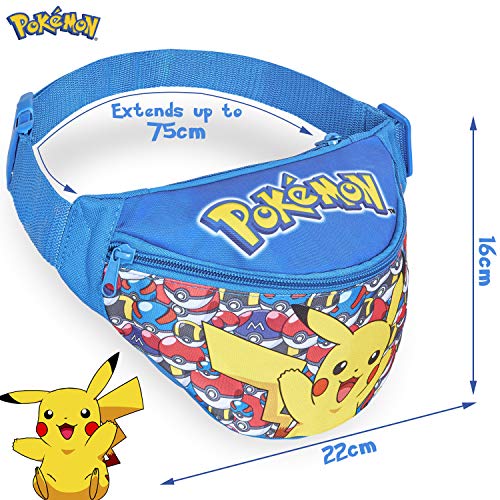 Pokémon Riñonera | Bolsa De Pikachu para Niño | Riñonera para Niños, Riñonera Ligera | Riñoneras para Exterior, Deporte, Escuela | Regalo para Niños 3 4 5 6 7 8 9 10 + Años