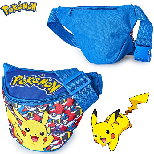 Pokémon Riñonera | Bolsa De Pikachu para Niño | Riñonera para Niños, Riñonera Ligera | Riñoneras para Exterior, Deporte, Escuela | Regalo para Niños 3 4 5 6 7 8 9 10 + Años