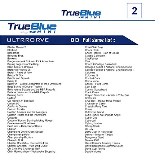 Polai True Blue Mini Ultradrive Pack para Genesis/Mega Drive Mini (813 Juegos)