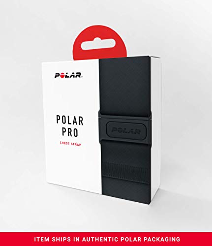 Polar Elástico Pro Strap - Elástico para sensor de frecuencia cardíaca, color negro, talla M-XXL
