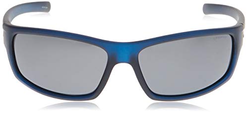 Polaroid P8411S - Gafas de sol rectangulares para hombre, 63 mm, azul