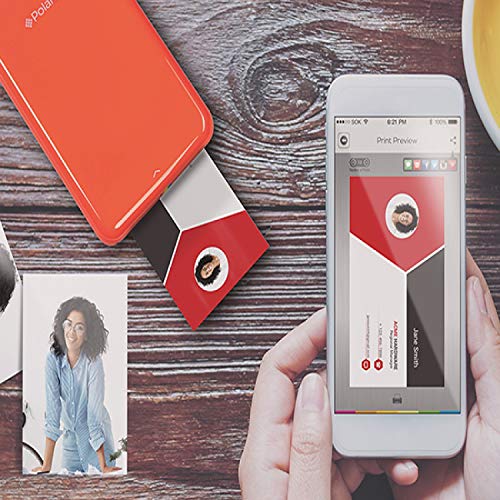 Polaroid  Zip - Impresora móvil, Bluetooth, Nfc, micro USB, tecnología Zink Zero Ink, 5 x 7.6 cm, compatible con iOS y Android, negro, 2.2 x 7.4 x 12 cm