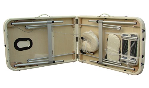 POLIRONESHOP MERCURIO Camilla profesional aluminio ligera portátil plegable para masajes tratamientos de estética esteticista fisioterapia depilación reconstrucción y decoración de uñas consultas de médico profesionales extensiones de pestañas estudios de