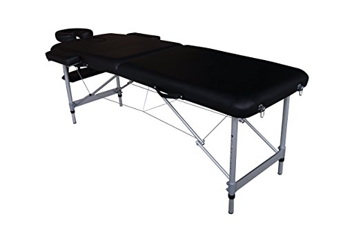 Polironeshop Titano - Camilla sin respaldo, portátil, plegable, ligera, con funda, de aluminio, para masajes, tratamientos de estética y fisioterapia, depilación, reconstrucción y decoración de uñas