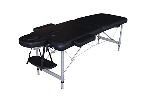 Polironeshop Titano - Camilla sin respaldo, portátil, plegable, ligera, con funda, de aluminio, para masajes, tratamientos de estética y fisioterapia, depilación, reconstrucción y decoración de uñas