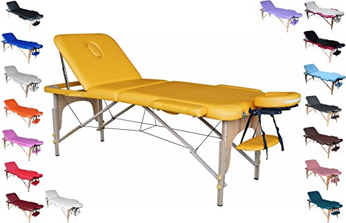 POLIRONESHOP VENERE Camilla mesa portátil para masaje estética tattoo manicura (amarillo)