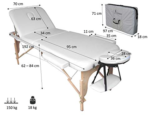 POLIRONESHOP VENERE Camilla mesa portátil para masaje estética tattoo manicura (amarillo)