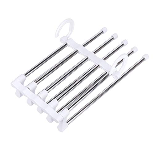 Polly Online Acero Inoxidable Pantalones Perchas Estante de Pantalones Perchas de Armario Pantalones Perchas Ahorro de Espacio 1PCS