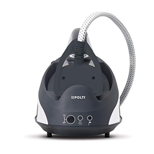 Polti Vaporella Simply VS10.12 Centro de Planchado generador de Vapor con deposito Extraible de 1,5 L, Bomba presión 6,5 Bar, función Eco, Calentamiento 2 Minutos, Gris/Blanco