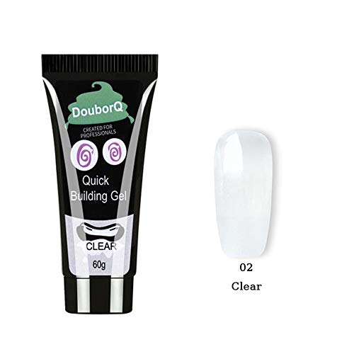 Polygel nail kit,Anself - Alargador de uñas de gel + 48 piezas Consejos para la construcción de moldes rápidos Set