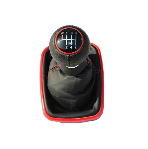 Pomo Palanca de Cambio Negro/Rojo 23mm 6 velocidades