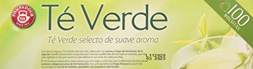 Pompadour Té Verde, 100 bolsitas