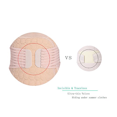 Ponmoo 2 en 1 Transpirable Elástico Recuperación Post-Parto Vientre/Cintura/Soporte Pélvico Cinturón Faja para la Mujer y Maternidad, Faja Postparto Reductora Mujer Recuperación después (Beige, 2XL)