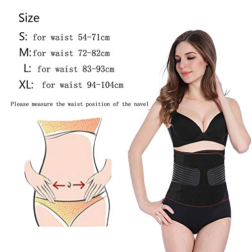 Ponmoo Faja Cinturon Postparto Reductora Cintura Moldeadora para Mujer Maternidad Recuperación Postpartum Support Belt (Negro, 2XL)