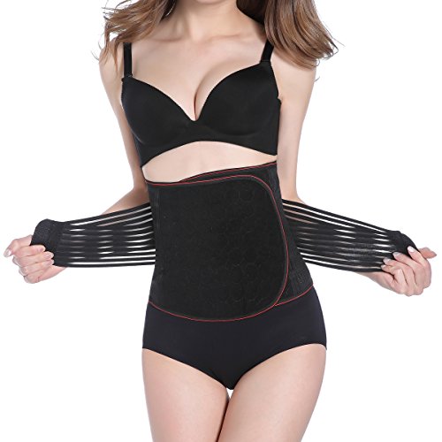 Ponmoo Faja Cinturon Postparto Reductora Cintura Moldeadora para Mujer Maternidad Recuperación Postpartum Support Belt (Negro, 2XL)