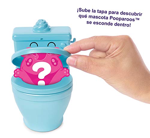 Pooparoos, mascotas de juguete sorpresa con inodoros  (Mattel FWN06), Surtido, Colores Aleatorios