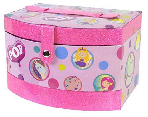 POP GIRL Beauty Vanity Case - Bolso, Maletín y Joyero 3 en 1 con Kit de Maquillaje - Set de Maquillaje para Niñas - Juguetes Niñas - Selección de Productos Seguros