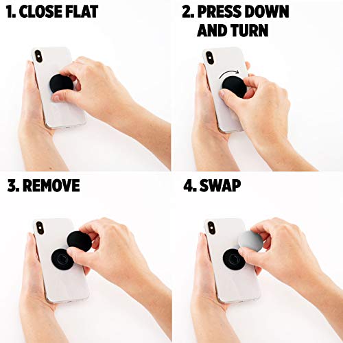 PopSockets PopGrip - Soporte y Agarre para Teléfonos Móviles y Tabletas con un Top Intercambiable - Blue Nebula