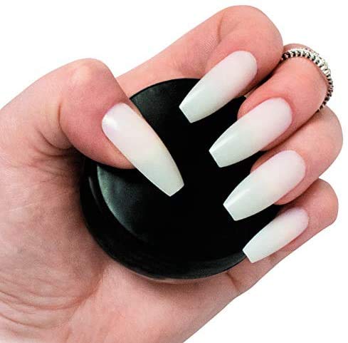 Por Vixi 100 piezas Uñas Caja / Bailarina 10 tamaños - Largo Opaco Cubrir completo Uñas postizas - con PEGAMENTO GRATIS Y ARCHIVO DE PREPARACIÓN