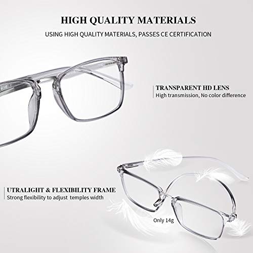 PORPEE Gafas de Filtro de Luz Azul, Gafas de Ordenador con Lente de Película Verde, Gafas Lectura Reduce Fatiga - 100% Protección UV/Radiacion - Marco Ultraligera de Moda