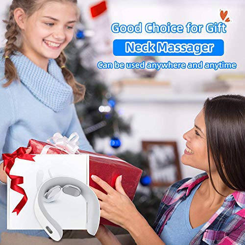 Portátil Cuello Masajeador, Masajeador de Cuello Multifunción,Masajeador de cuello 3D Rotación/16 Velocidades inteligente,Aliviar Rápidamente el Dolor Cervical(Usar en Casa/Oficina/Coche)