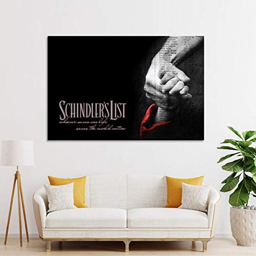 Póster de la historia de la guerra de DRAGON VINES Schindler's List, sobre lienzo para dormitorio, oficina, 60 x 90 cm