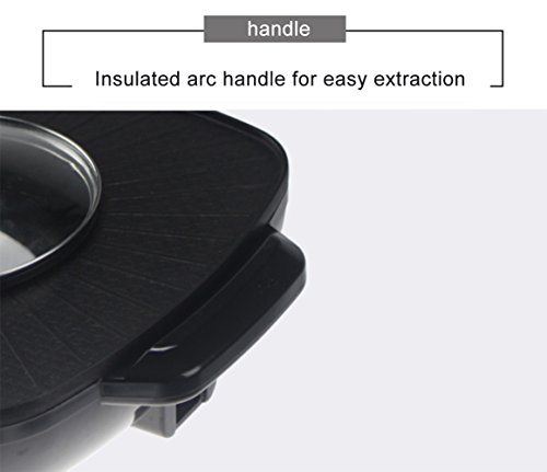 Pote Doble De La Barbacoa Caliente Coreana De La Barbacoa, Olla Integrada De La Cocina, Cacerola Eléctrica De La Barbacoa Eléctrica De La Olla Caliente