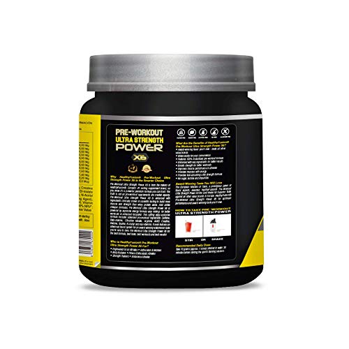 Potente Pre-Entreno & Estimulante Energético | Beta Alanina, Creatina, L-Arginina, Taurina | Músculos mas fuertes, Entrenamientos más intensivos | Incrementa la fuerza y resistencia | 300 gr sandía