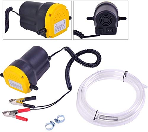 Poweka Bomba de Extracción de Aceite 60W 12V Bomba de Aceite de Aspiración para Automóviles/Motocicletas/Barcos/Caravanas/Camiones, Bomba de Transferencia de Aceite y Diesel
