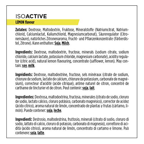 PowerBar Isoactive Lemon 600g - Bebida Deportiva Isotónica - 5 Electrolitos + C2MAX