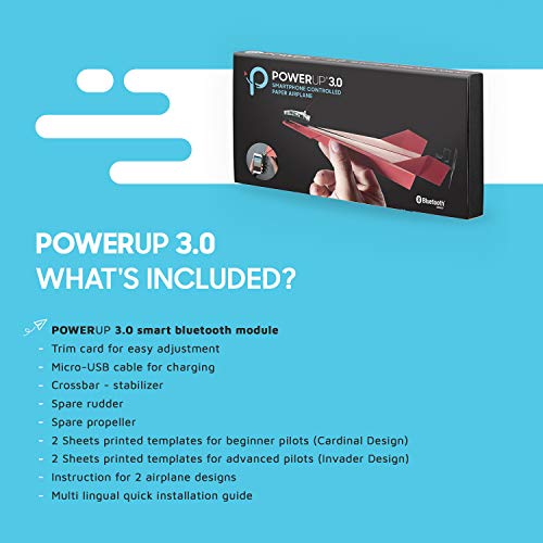 PowerUp 896964 - Aeroplano de papel compatible con smartphones, rojo , color/modelo surtido