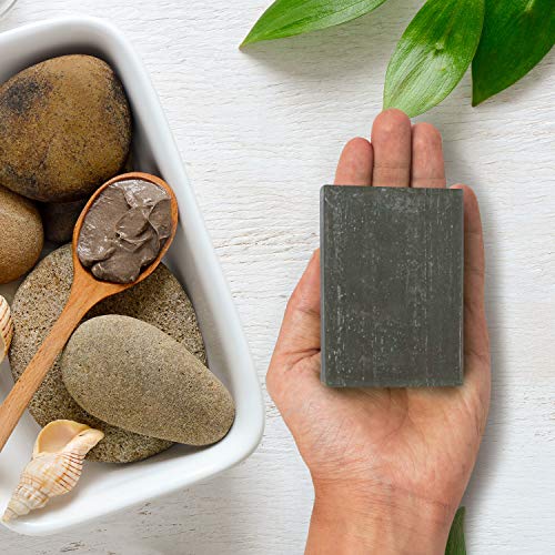 PraNaturals Jabones del Mar Muerto - 70g Por Jabón - Colección Infusión Oceánica, Naturalmente Ricos en Minerales, El Set incluye Jabón de Lodo, Jabón de Algas y Jabón Mineral