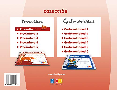 preescritura 1: Mejora del manejo Del Lápiz | Educación Infantil | Editorial Geu | Refuerzo Escolar (Niños de 3 a 5 años)