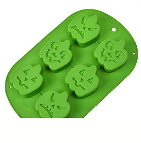 Premium Antiadherente Moldes para tartas, FantasyDay Moldes de Silicona para Caramelos, Chocolate, Hornear, Tarta, Galletas, Jabón, Hielo - Antiadherente Apto Para Lavavajillas Y Microondas - Calabaza de Halloween