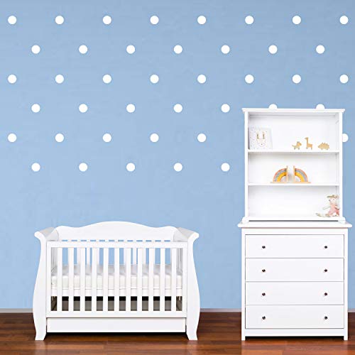 PREMYO 70 Puntos Pegatinas Pared Infantil - Vinilos Decorativos Habitación Bebé Niña Niños - Fácil de Poner Blanco