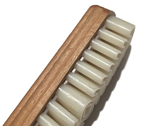 PREMYO Cepillo para gamuza brinda un cuidado suave al nobuck, velour, ante o cuero de grano completo. Cepillo para zapatos de ante. Cepillo crepe suave para una limpieza protegiendo todos los cueros
