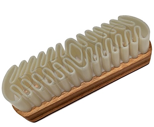 PREMYO Cepillo para gamuza brinda un cuidado suave al nobuck, velour, ante o cuero de grano completo. Cepillo para zapatos de ante. Cepillo crepe suave para una limpieza protegiendo todos los cueros