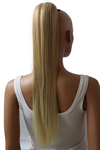 Pretty Shop - Pelo postizo, trenza, cola de caballo, liso, extensiones resistentes al calor, como pelo auténtico